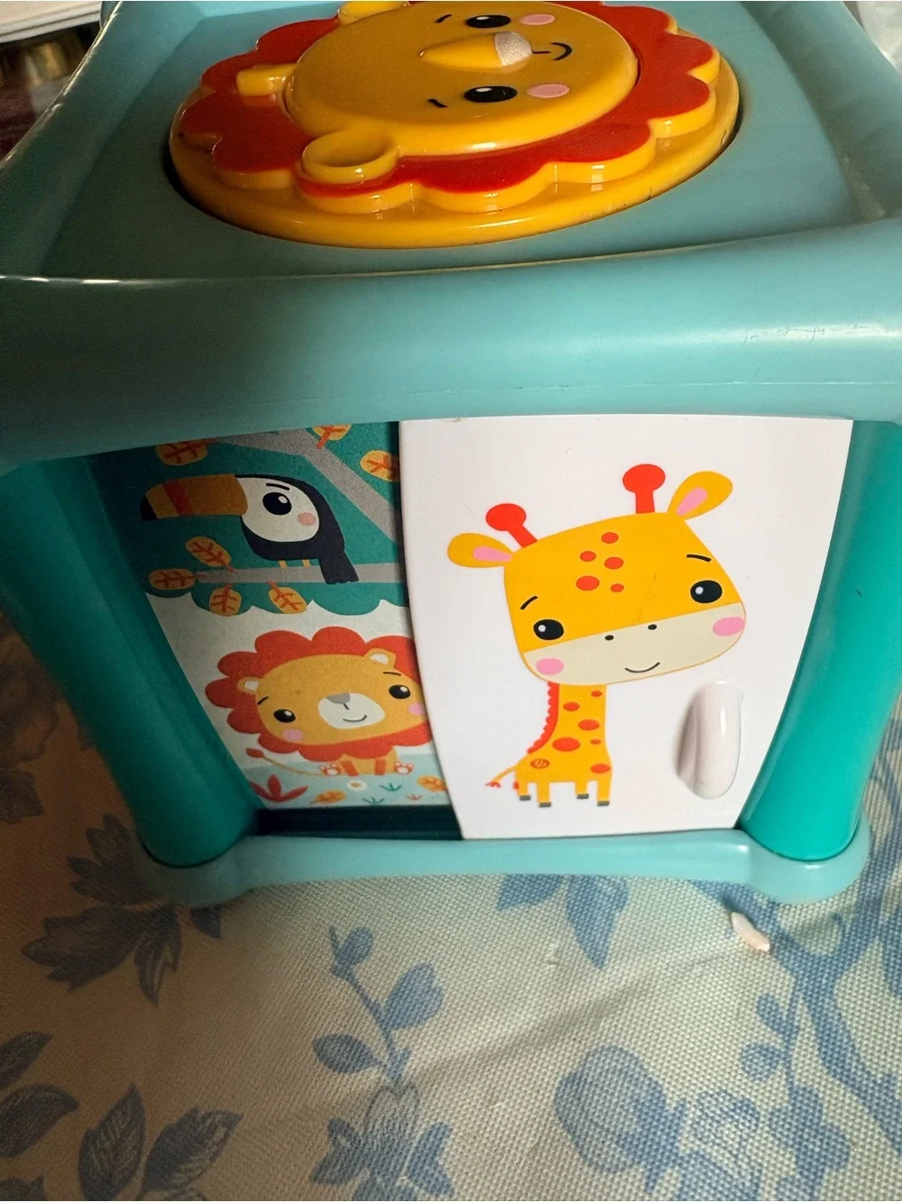 Fisher-Price Teal & Yellow Lion Activity Cube